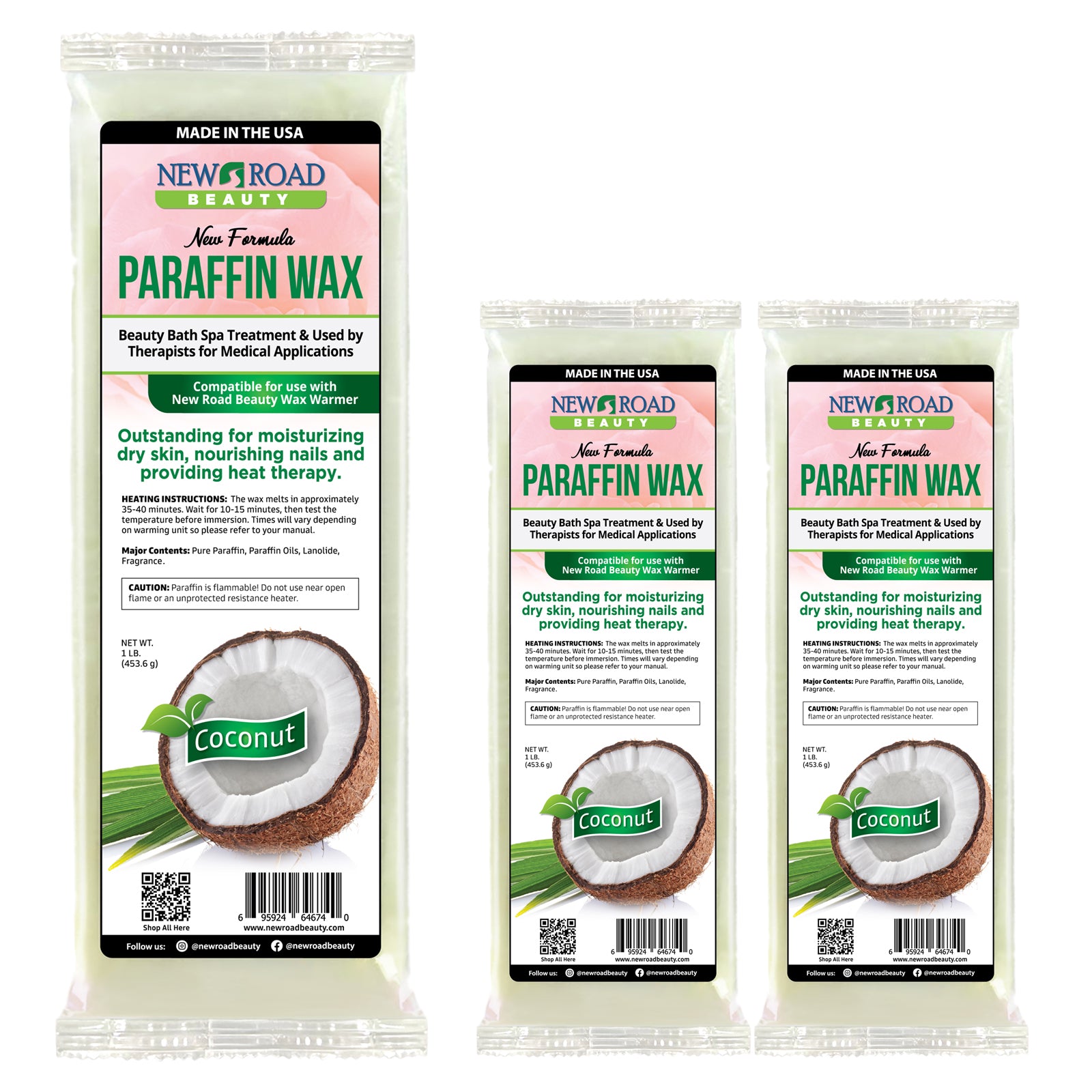 Peach Paraffin Wax Spa Treatment 6-Pack - New Road Beauty