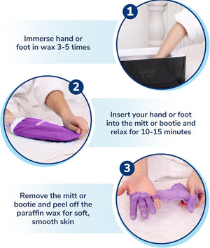 Paraffin Wax Treatment Glove and Bootie Set - Purple