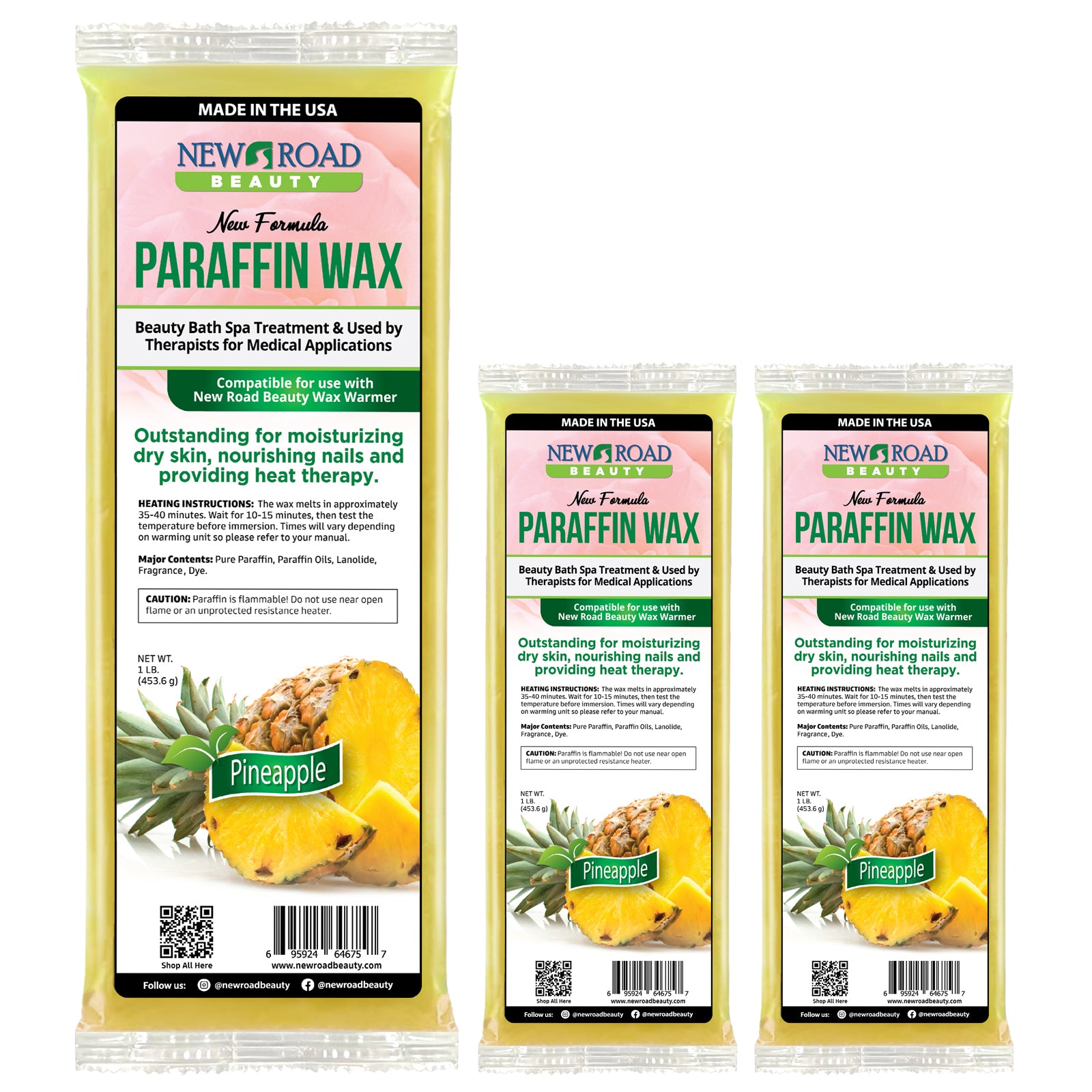 Paraffin Wax 3-Packs - New Road Beauty